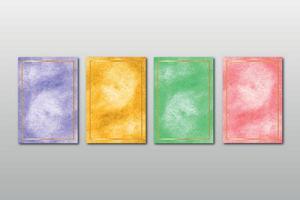 set van aquarel handgeschilderde achtergrond textuur aquarelle abstracte smaragdgroene achtergrond horizontale sjabloon vector