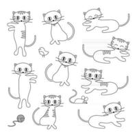 schattige katten vector digitale postzegels