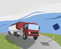 illustratie van een olietanker tanker vector