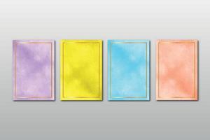 set van aquarel handgeschilderde achtergrond textuur aquarelle abstracte smaragdgroene achtergrond horizontale sjabloon vector