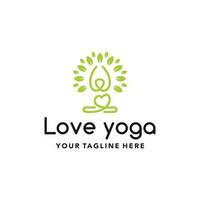 liefde yoga logo ontwerp sjabloon - vector illustrator. liefde yoga logo embleem ontwerp Aan een wit achtergrond. geschikt voor uw ontwerp nodig hebben, logo, illustratie, animatie, enz.