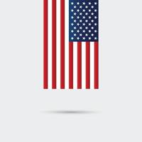 realistische usa vlag die van bovenaf hangt vector