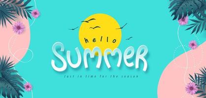kleurrijke zomer achtergrond lay-out banner vector