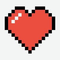 rood hart pixelart vector