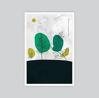 moderne abstracte botanische lijntekeningen vectorillustratie met achtergrond geschikt voor boeken dekt brochures flyers sociale berichten enz vector