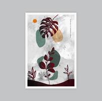 moderne abstracte botanische lijntekeningen vectorillustratie met achtergrond geschikt voor boeken dekt brochures flyers sociale berichten enz vector