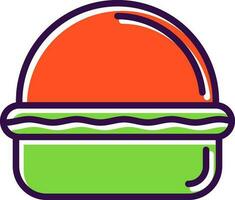 Hamburger vector icoon ontwerp