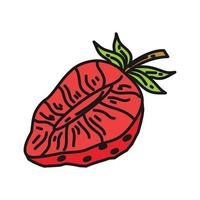 aardbei fruit ontwerpsjabloon vector