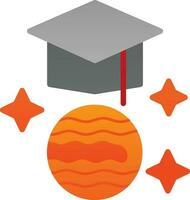 diploma uitreiking hoed vector icoon ontwerp