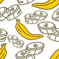 banaan fruit patroon naadloze vector sjabloon