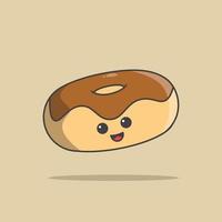 donut kawaii illustratie schattig kawaii illustratie karakter voedsel pictogram ontwerp vector