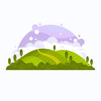 Wijngaard landschap vectorillustratie vector