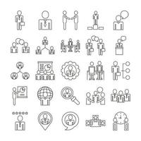 bundel van mensen uit het bedrijfsleven avatars set pictogrammen vector