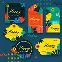 Vakantie Cadeaukaartjes Vector Pack