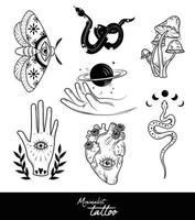 minimalistische tattoo zwart vector