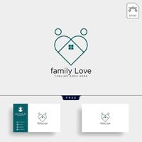 dating liefde lijn logo sjabloon vector illustratie pictogram element geïsoleerd met visitekaartje vector