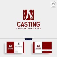 acteren show of casting film eenvoudig logo vector illustratie pictogram element vector sjabloonbestand