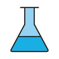 medische buis test kolf laboratorium lijn en vulling pictogram vector