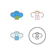 veilige cloud vector icon