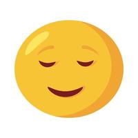 gelukkig emoji gezicht klassiek plat stijlicoon vector