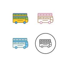 dubbele bus vector icoon