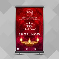 Abstracte Happy Diwali elegante samenvouwen banner ontwerpsjabloon vector