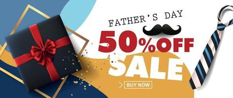 gelukkige vaders dag verkoop banner achtergrond vector