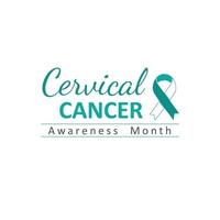 maand voor de voorlichting van baarmoederhalskanker vector
