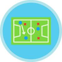 voetbal tactiek schetsen vector icoon ontwerp