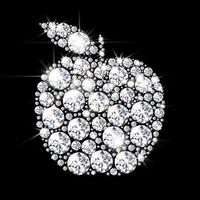 sprankelende appel gemaakt van diamanten vector eps 10