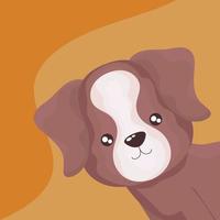 portret van schattige kleine hond schattig vector