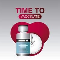 wereldvaccin covid 19 coronavirus tijd vaccinatie medicijnflesje vector