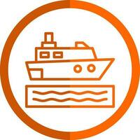 reis schip vector icoon ontwerp