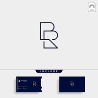 letter br rb rb logo ontwerp eenvoudige vector