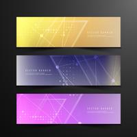 Abstracte moderne banners instellen vector