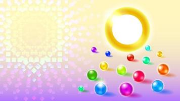 kleurrijke glazen bollen 3D-verloop achtergrond vector