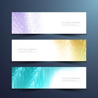 Abstracte moderne banners instellen vector