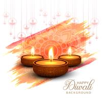 Abstracte Gelukkige Diwali-van de festivalkaart vector als achtergrond