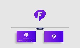 letter f chat logo sjabloonontwerp vector