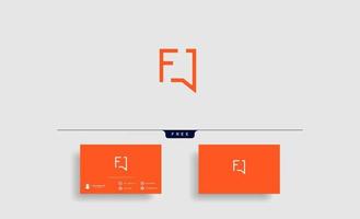 letter f chat logo sjabloonontwerp vector