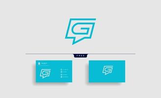 letter g chat logo sjabloonontwerp vector