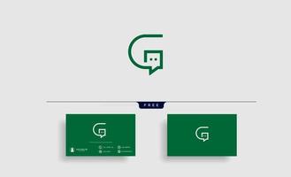 letter g chat logo sjabloonontwerp vector