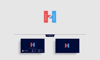 letter h chat logo sjabloonontwerp vector