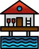 strand hut vector icoon ontwerp