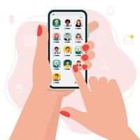 clubhuis-app voor sociale media voor drop-in audiochat-applicatie op smartphone vector