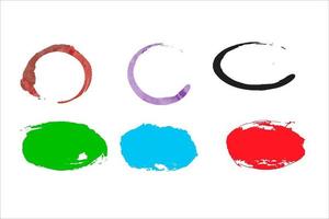 kleurrijke grunge cirkel penseel vector
