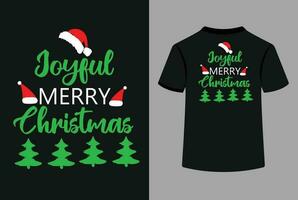 blij vrolijk Kerstmis typografie t-shirt ontwerp vector