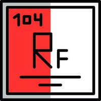 rutherfordium vector icoon ontwerp