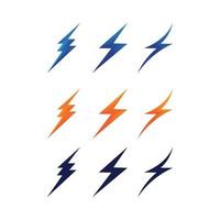 elektrische vector bliksem pictogram logo en symbolen