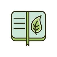 ecologie besparing boek blad gebladerte natuur tekening vector